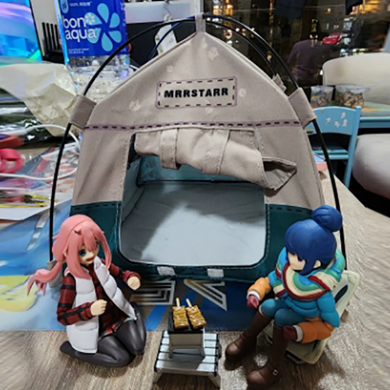 1:12 Scale Soldier Camping Small Tent Model Movable Dolls Decorative Miniature Scene Accessories