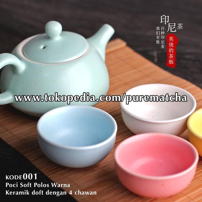 Teapot Chinese Tea Set Warna Soft Salem Tea Cup Poci Teh Keramik Teko