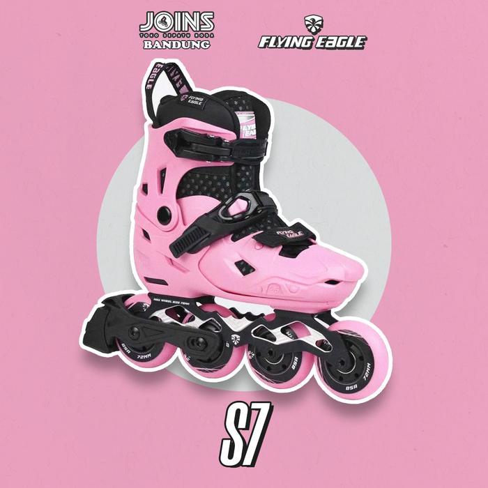 SEPATU RODA INLINE SKATE ANAK FLYING EAGLE S7 PINK