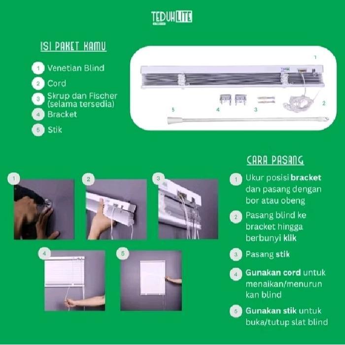Tirai Jendela Pvc Blind 90X180 Cm /Tirai Gulung Venetian Blind Tirai Jendela Minimalis Curtain