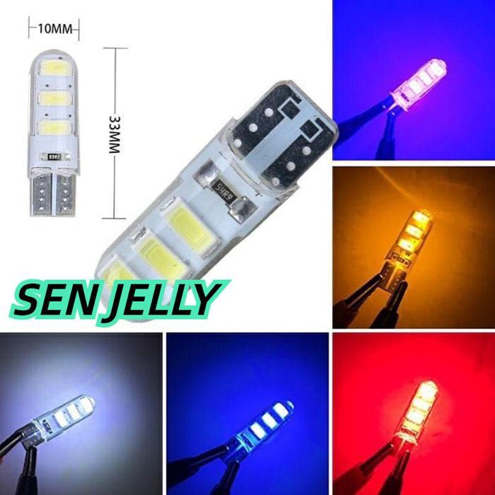 #. 4 PCS Lampu Sen Led Jelly Kedip 6 Mata Lampu Sein Variasi