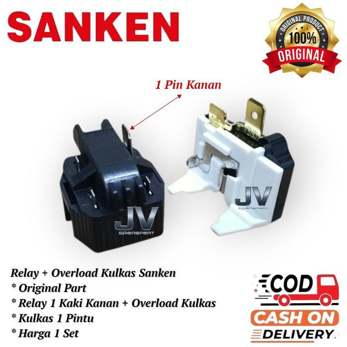 Ini Murah 1 Set Relay Dan Overload Kulkas Sanken 1 Pintu / Rilay Kulkas Sanken 1 Pintu Original