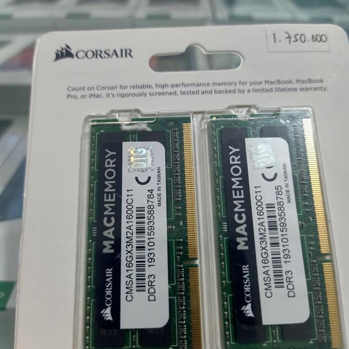 CORSAIR APPLE MAC 16 GB 16GB 1600MHZ MACBOOK PRO IMAC MMORY