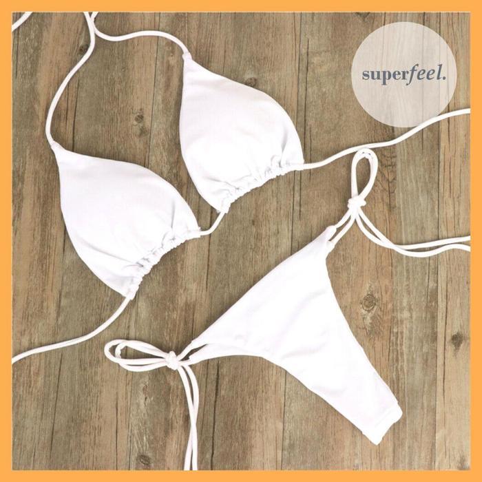 SET BRA CD PREMIUM SET 1 SET CD KOLOR BH DENGAN BUSA CUP DALAMAN KOLOR BEACHWEAR PANTAI WANITA KATUN