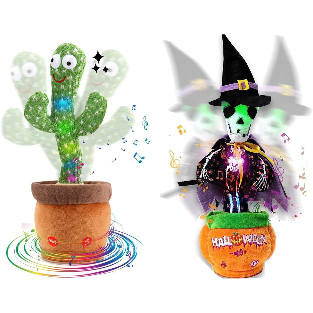 MIAODAM Volume Adjustable Dancing Cactus Talking Cactus Baby Toys