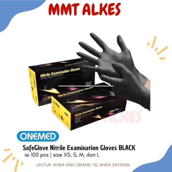 NITRILE EXAMINATION MEDICAL GLOVES BLACK