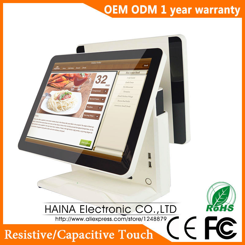 - Haina Touch Dual 15 Inch Retail Touch Screen Pos System All In One