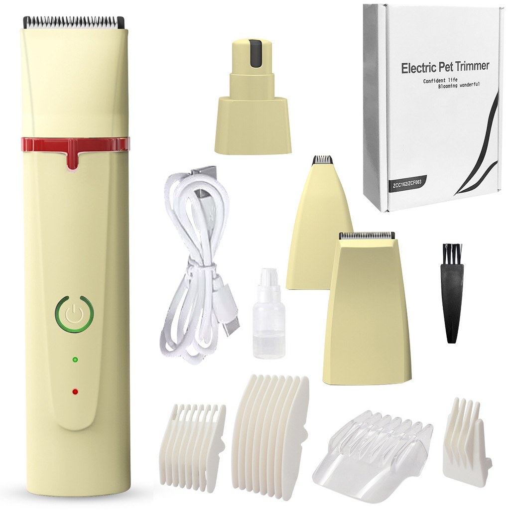 Gunting Listrik Hewan Peliharaan 4 in 1 Multifungsi Pencukur Bulu Anjing Pangkas Rambut Pengasah Kuk