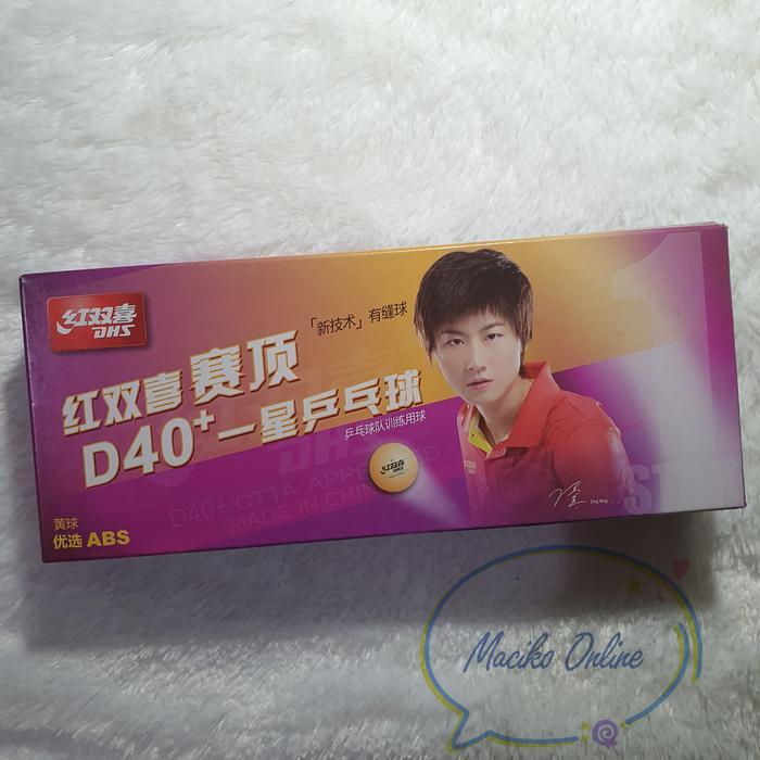 ASLI Bola DHS 40+ bintang 1 Kuning~ Bola Pingpong Tenis Meja DHS bintang 1 READY STOCK