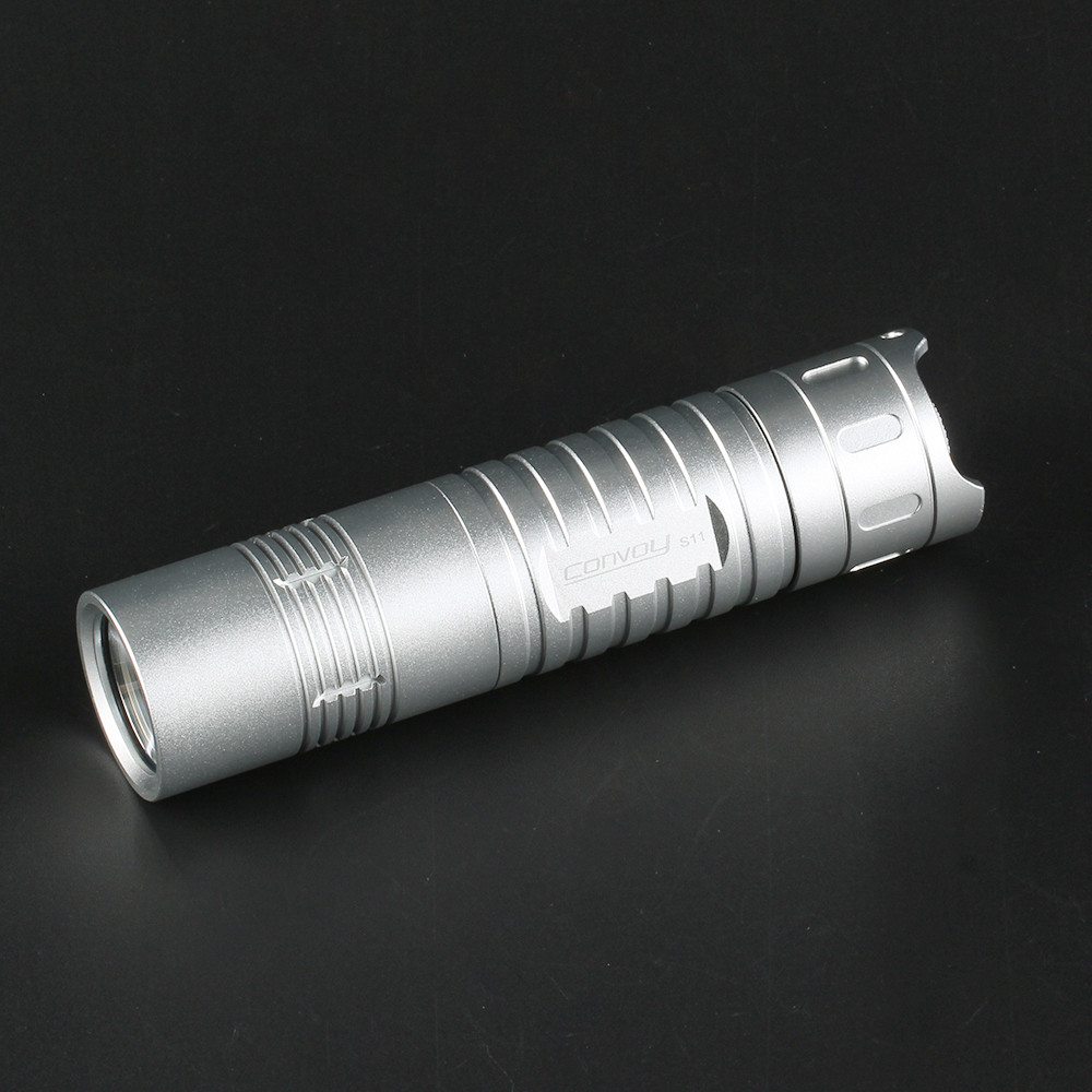 Silver Flashlight Convoy S11 With Sst40 Led Inside 2300Lm Tactical