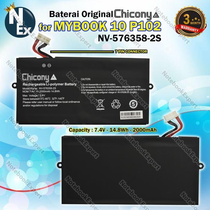 Baterai Axioo Mybook 10 P102 AJP AJQ NV-576358-2S