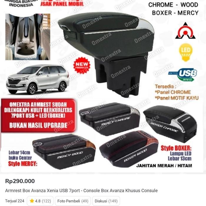 Armrest Box Avanza Xenia - Console Box Avanza Khusus Consule Konsol