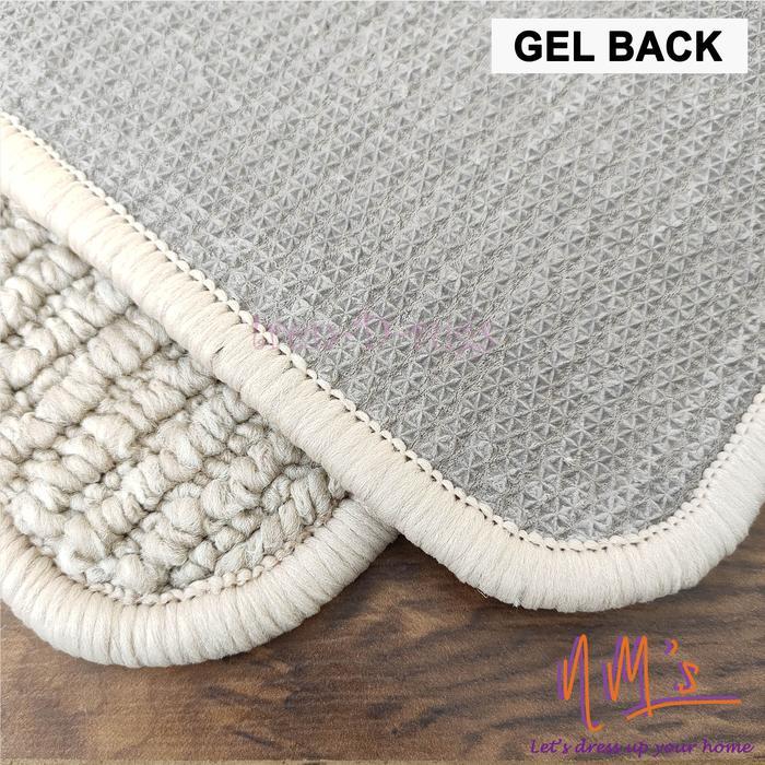 Tren-D-rugs Karpet permadani polos salur tebal jumbo minimalis 300x400