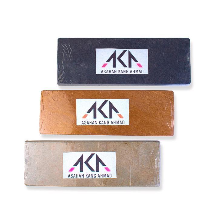 ydle- Asahan Kang Ahmad Batu Asah Asli Alam 1 Set Isi 3 Batu Asah Dengan Kekasaran Batu Yang