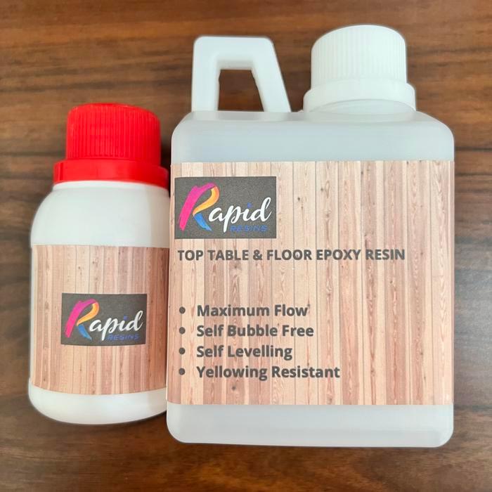 Resin Epoxy Bening Self Leveling Khusus Bidang Besar Meja Lantai Kayu Marmer Parkit Epoksi