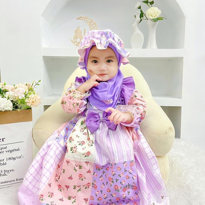 NEW PRODUCT Gamis Sabrina by Zahra Gamis Bayi Gamis anak perempuan bonus hijab topi