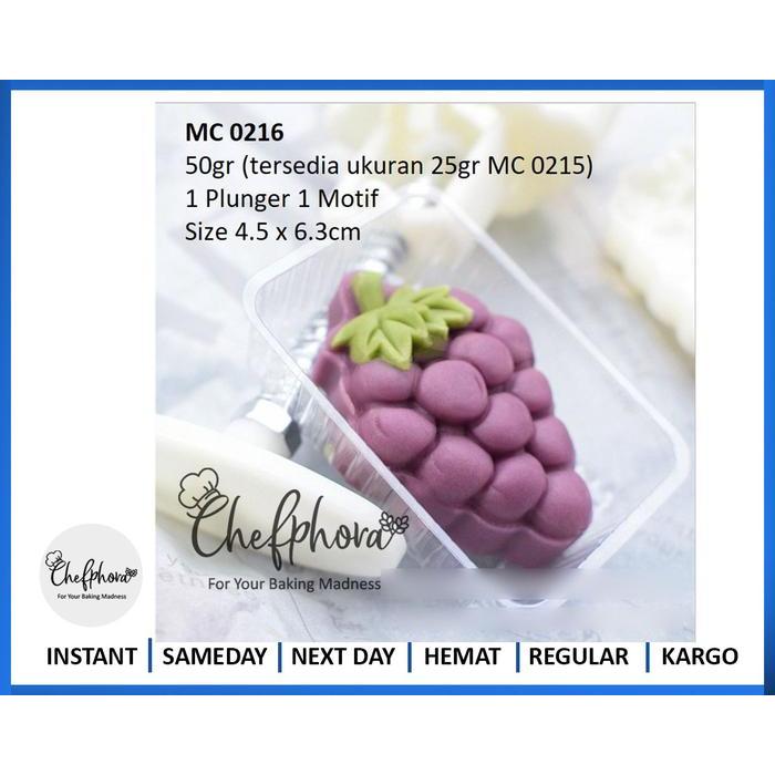 Cetakan Anggur Nastar Mooncake Wagashi Mochi Cookies Pia Grape 50gr