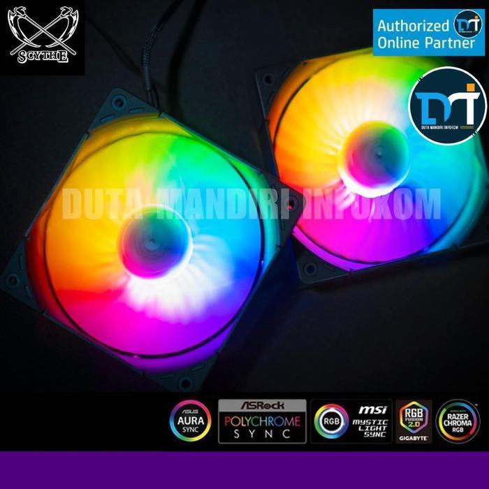 SCYTHE KAZE FLEX 140 ARGB PWM 300-1800 RPM ARGB FAN CASE - 2 PACK