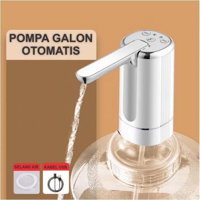 POMPA GALON LIPAT ELEKTRIK RECHARGEABLE UNTUK AIR PANAS / DINGIN, BAHAN TEBAL - DISPENSER AIR MINUM