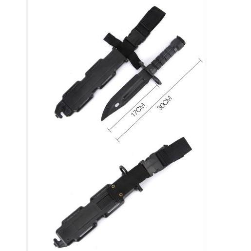 DUMMY KNIVE TACTICAL PISAU THERMO PLASTIC RUBBER M9 REALISTIS 1:1 CSGO