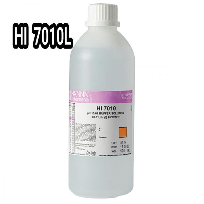 HANNA INSTRUMENTS HI-7010L PH 10.01 BUFFER SOLUTION, 500 ML BOTTLE