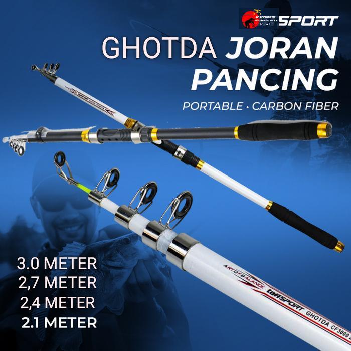 Ghotoda Joran Pancing 2,4 Meter Hitam -Gratisongkir