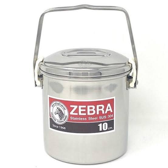 Rantang Tunggal Stainless / Rantang Zebra / Rantang Loop Handle Pot 10cm Auto Lock 151610 Zebra