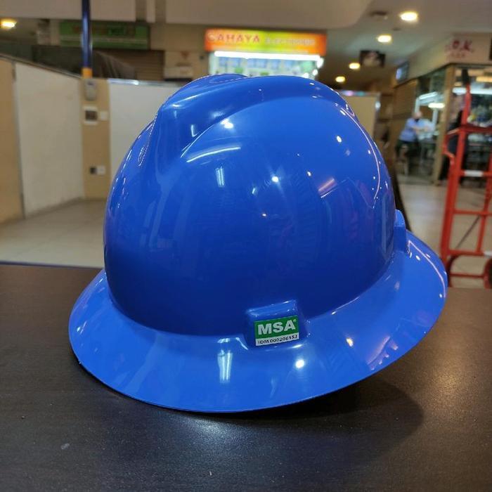 Helm Safety MSA FullBrim Warna Biru - SNI