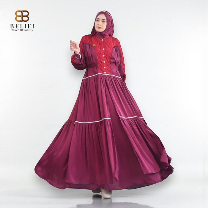 TERMURAH Clearance Sale - Gamis Kondangan Mewah Miray Series Elegan Rose Organza dan Brukat Mewah