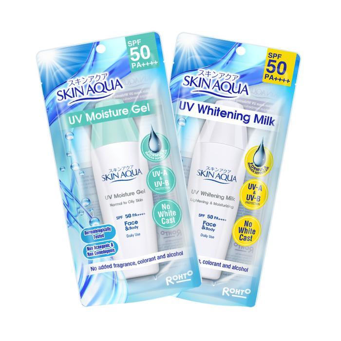 gas Skin Aqua Sunscreen Sanskrin Wajah Whitening Spf 50 Sun Screen Skinaqua Mencerahkan Uv Milk