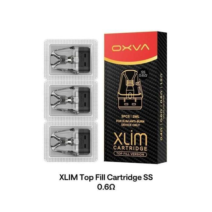 CATRIDGE XLIM DNA VERSION TOP FILL STAINLESS STEEL 0.6 0.8 OHM BY OXVA