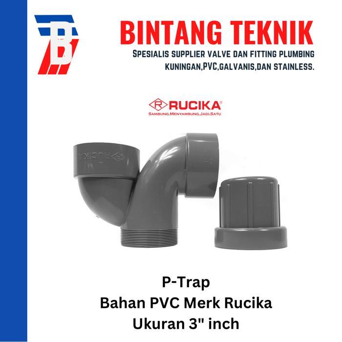 kmcb- P-Trap 3" Inch Pvc Rucika D