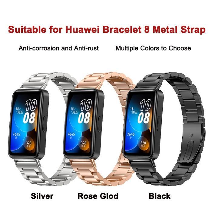 wpoy0- Strap For Huawei Band 10/9/8 Metal Stainless Steel Strap Huawei Band 7 Strap Replacement