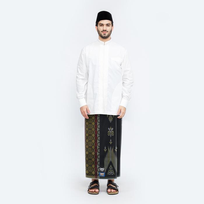 ASLI Sarung BHS Classic Gold Motif C45 DKA SJ Hitam Kuning READY STOCK