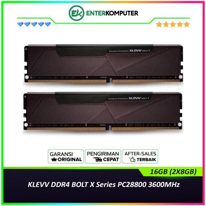 KLEVV DDR4 BOLT X Series PC28800 3600MHz Dual Channel 16GB (2X8GB)