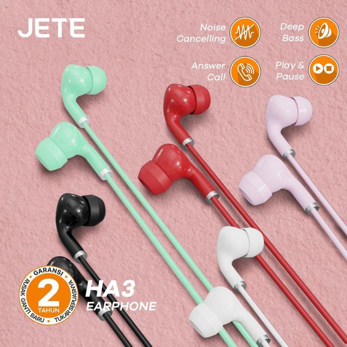 Headset Headphone Handsfree Earphone JETE HA 3 Original