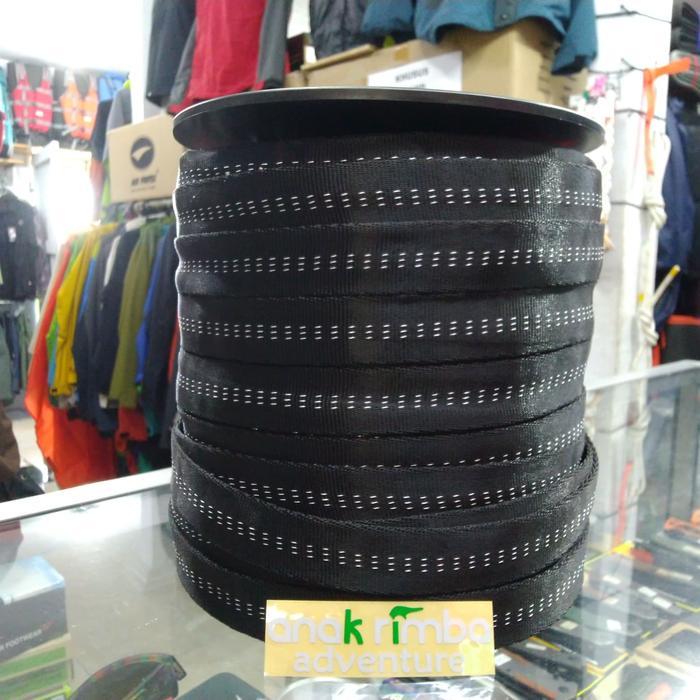 BERKUALITAS Webbing Tubular Beal WARNA HITAM
