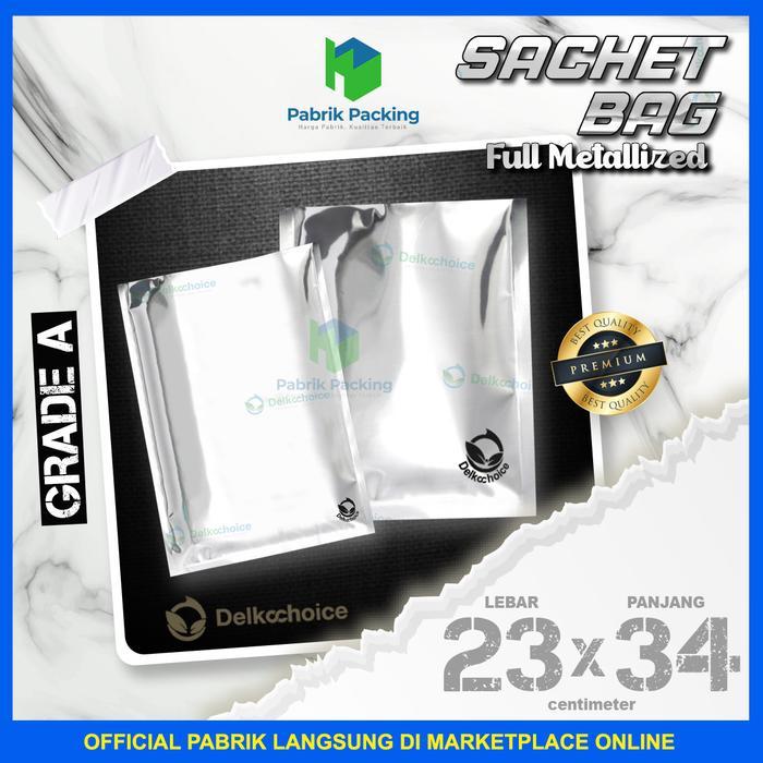 Kemasan Sachet Alumunium Foil - Plastik Sachet Alumunium Foil 23x34 cm