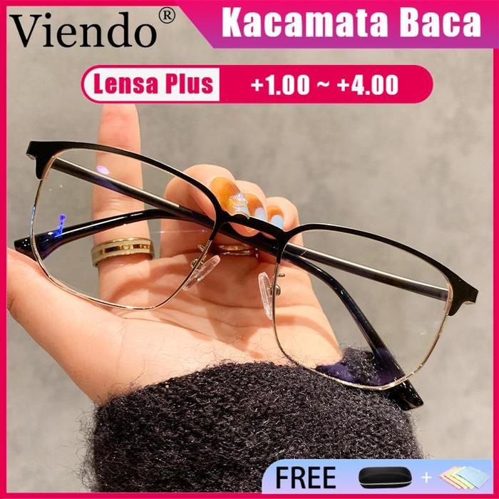 ORIGINAL Viendo Fr Kacamata Baca Plus Anti Radiasi Blue Ray Wanita Pria Cowok
