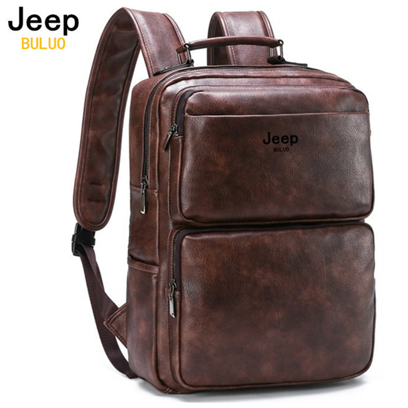 JEEP BULUO New Casual Daypacks 14 inches Laptop Large Capacity Backpack Outdoor Travel Men's Bag