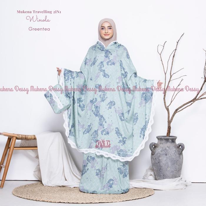 TERLARIS Mukena Dewasa Rayon Travelling 2IN1 Winola READY STOCK