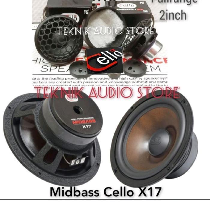Speaker 2way Cello Midbass X17-fullrange 2inch-Crossover 2way