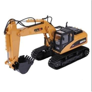 Huina 1350 RC Excavator Skala 1:14 15CH Mainan Remote Edukatif