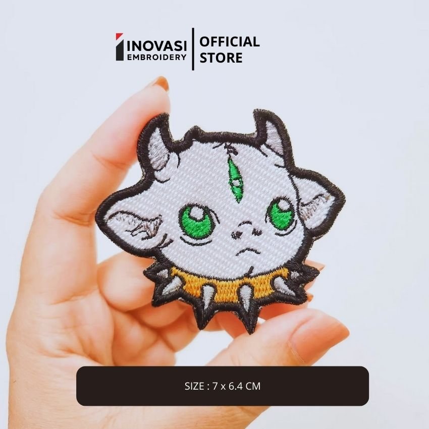INVSI-66 EVIL GOAT EMBROIDERY BAPHOMET HALLOWEEN PATCH BORDIR LOGO KOMPUTER