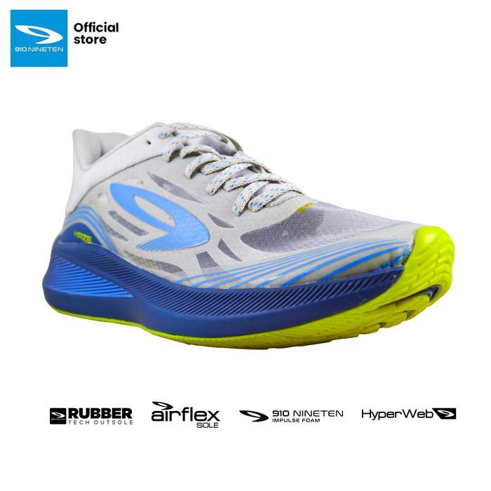 Sepatu Running Ori 910 - Haze Vision Abu Muda/Biru/Kuning