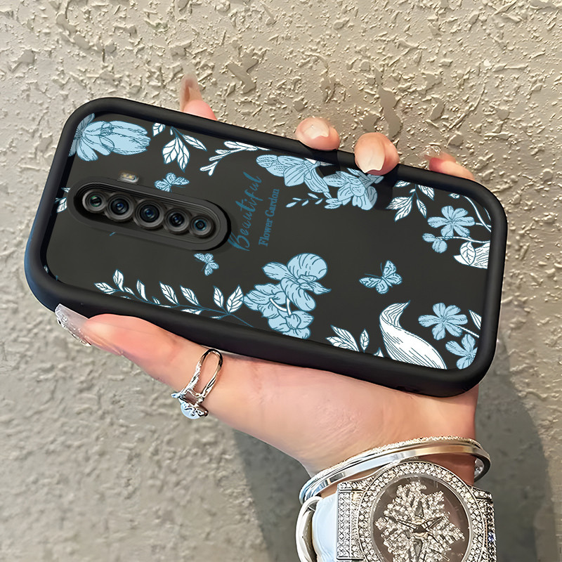 Casing Hp Untuk OPPO Reno 2F Reno 2Z Reno2 F Reno2 Z Case Casing Bunga sekitar pola Kasus HP Tangga 