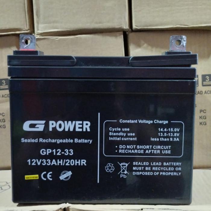 Battery vrla G power 12v 33ah new