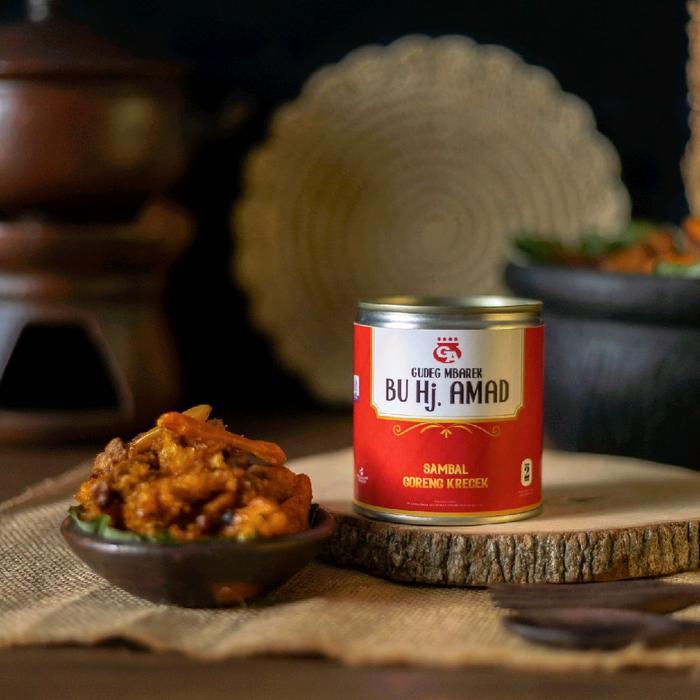 Gudeg Mbarek Bu Hj. Amad Sambal Goreng Krecek Kaleng 250 gram siap makan