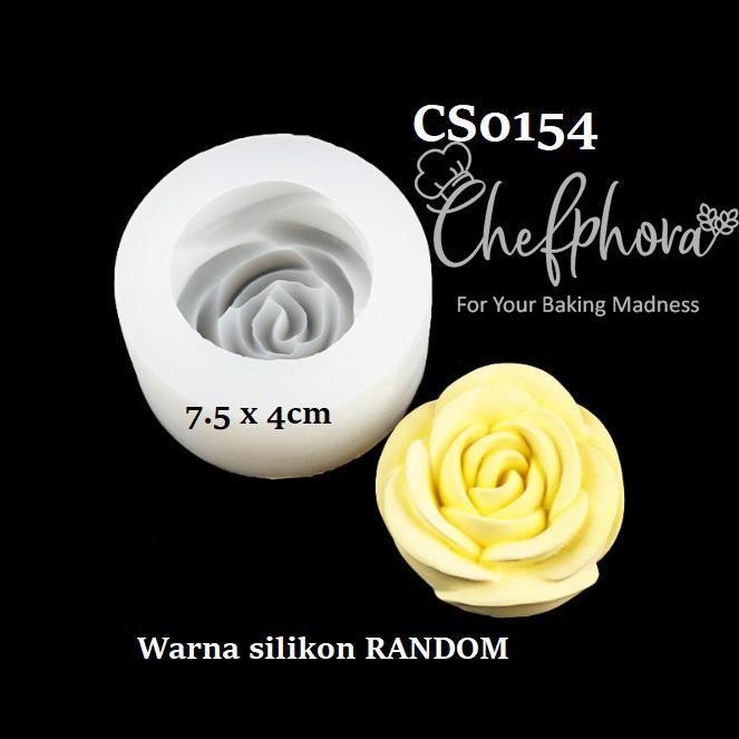 Cetakan Silikon Bunga Mawar 3D Rose Flower Fondant Coklat Jelly Sabun