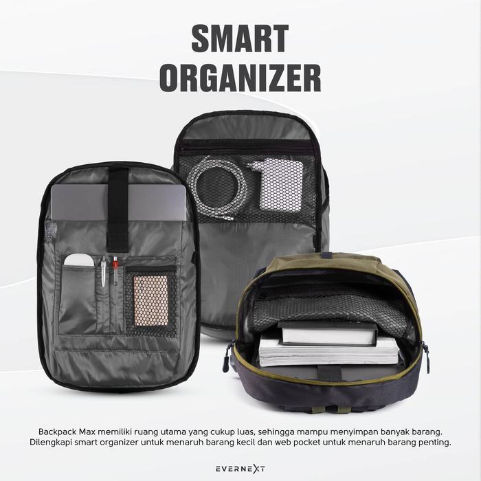EVERNEXT - Tas Ransel Pria Backpack Outdoor Tas Punggung Tas Ransel LaptopEVERNEXT -